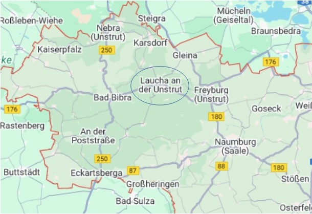 Karte mit Orten im Einzugsgebiet